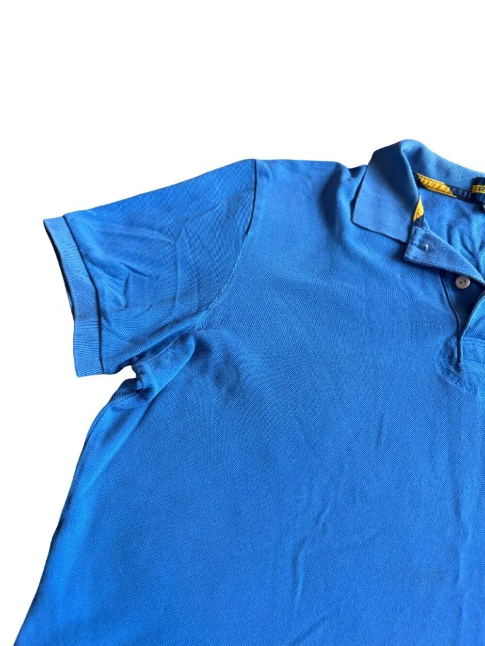 Ralph Lauren Rugby Blue Short Sleeve Polo Shirt Logo 100% Cotton Size XL Men's